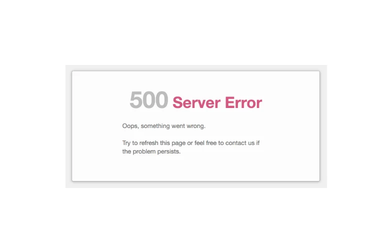 500 Internal Server Error