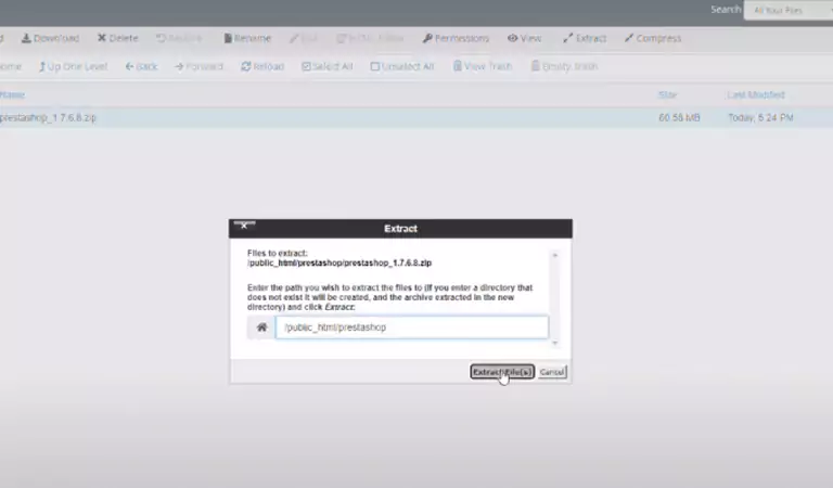 تکمیل فرآیند آپلود در سی پنل تکمیل فرآیند آپلود در سی پنل