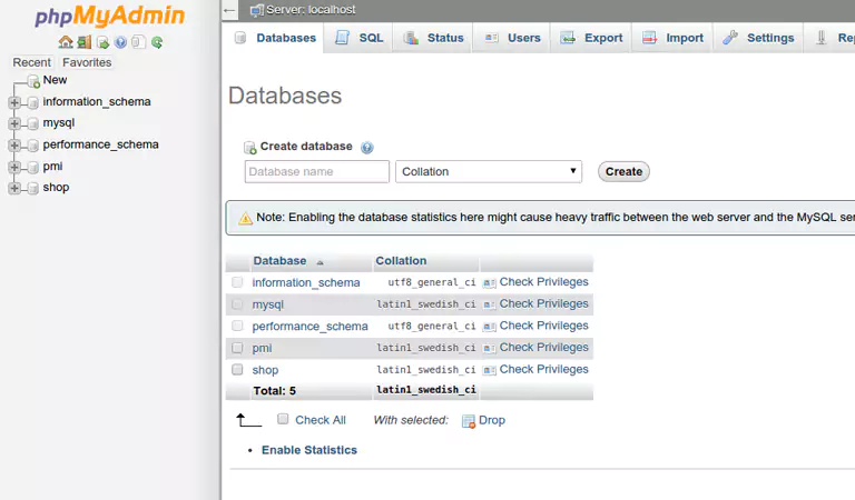 یک پایگاه داده ایجاد کنید یک پایگاه داده ایجاد کنید