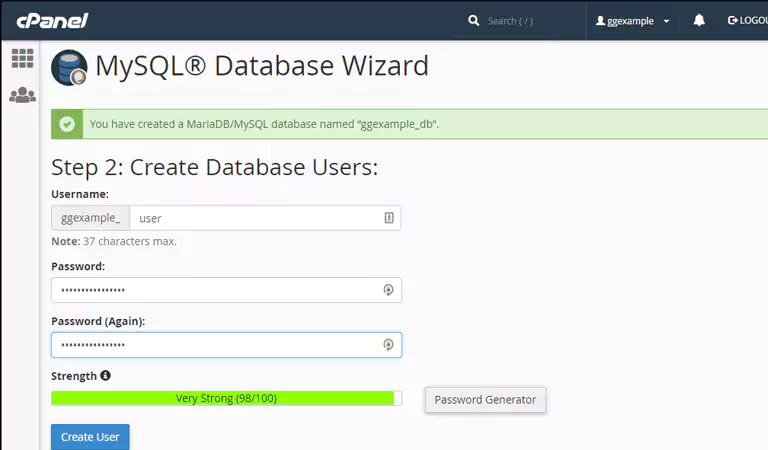 نام پایگاه داده را وارد کنید نام پایگاه داده را وارد کنید