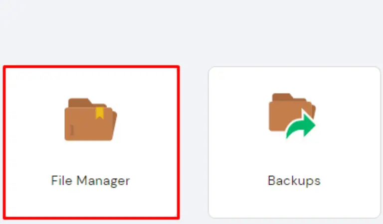 از File Manager استفاده کنید