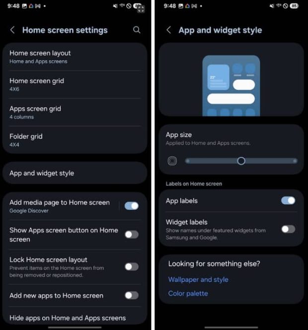تغییرات آپدیت One UI 7